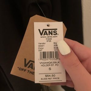 NWT men’s Vans black and grey hoodie